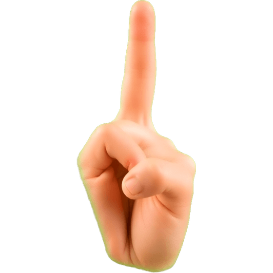a pointing finger