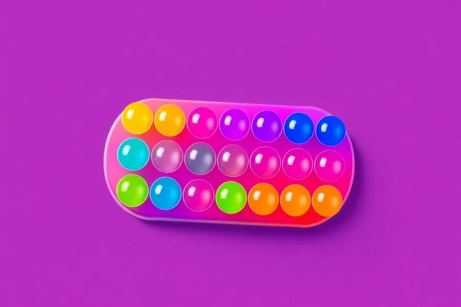 Online Fidget Toys: a colourful pop it with some bubbles pressed in